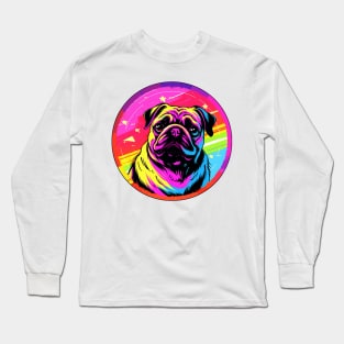 Pug Dog Pop Art Long Sleeve T-Shirt